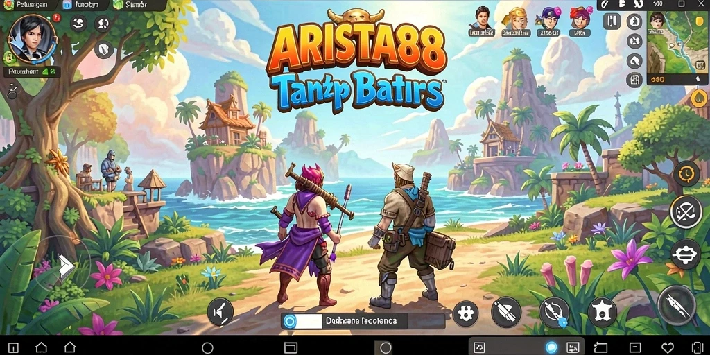Screenshot ARISTA88 menampilkan aksi petualangan di dunia terbuka yang luas.