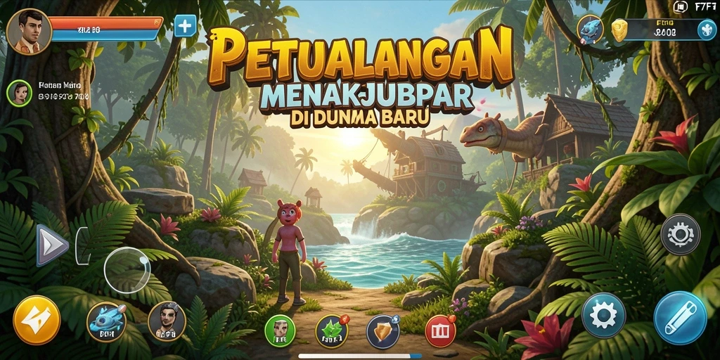 Tampilan gameplay F7F7 yang penuh aksi dan petualangan.
