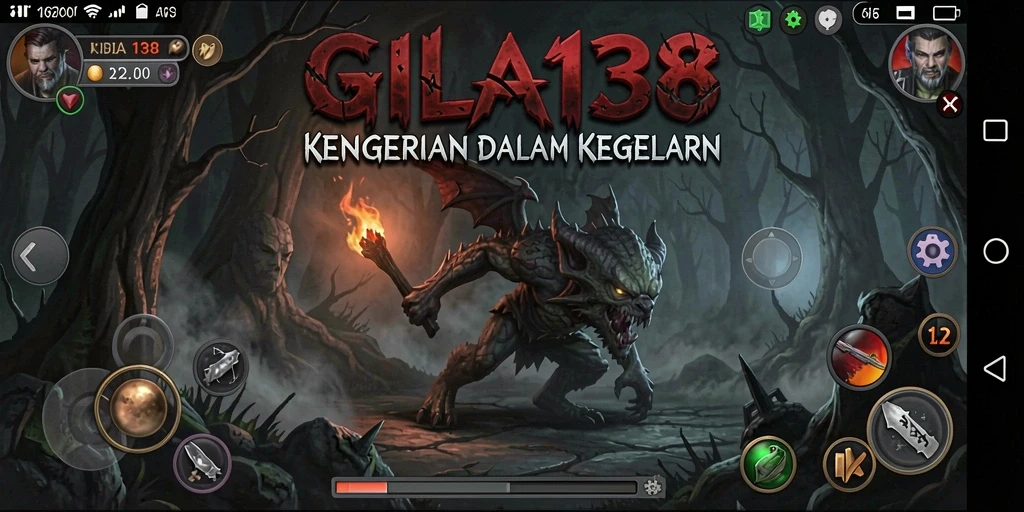 Tampilan gameplay GILA138 dengan suasana horror yang menegangkan.