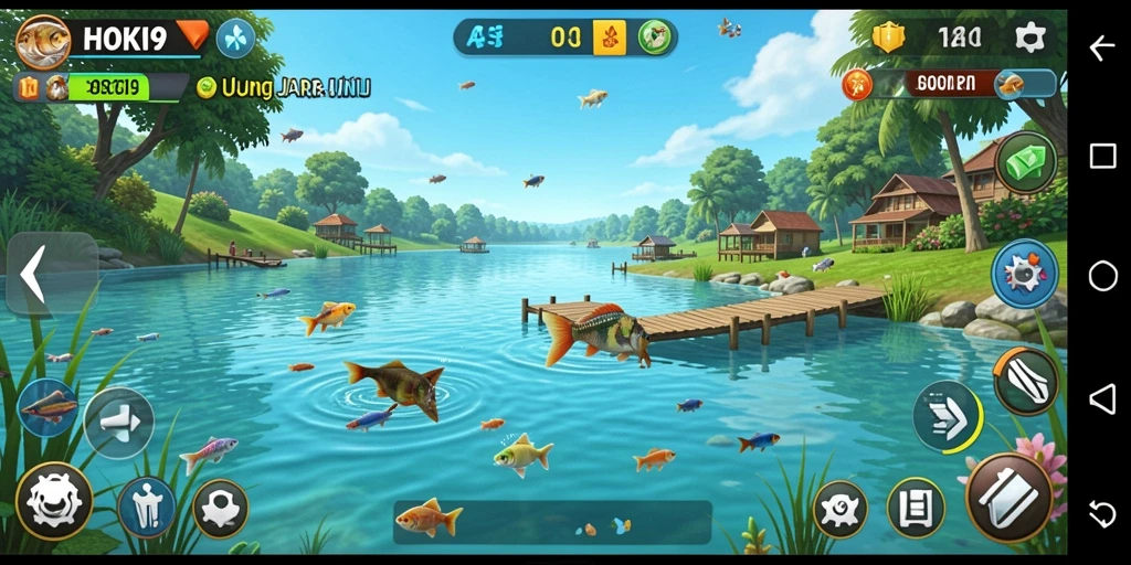 Tampilan gameplay HOKI9 dengan aksi memancing yang mendebarkan.