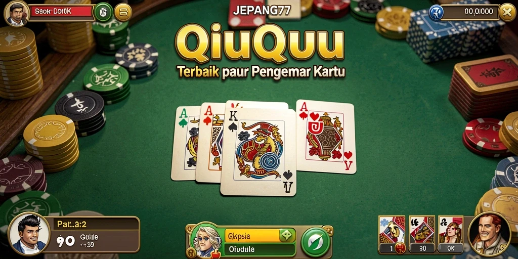 Screenshot utama JEPANG77 menampilkan gameplay seru QiuQiu.