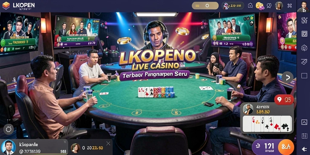 Tampilan gameplay Live Casino yang menarik dan interaktif di LKOPEN.