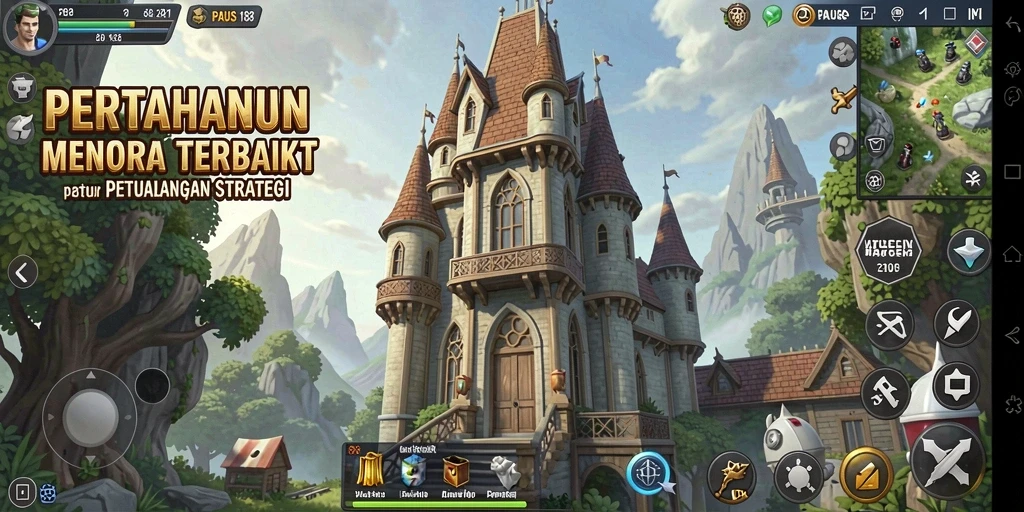 Tampilan permainan PAUS188 yang menarik dan penuh aksi Tower Defense.