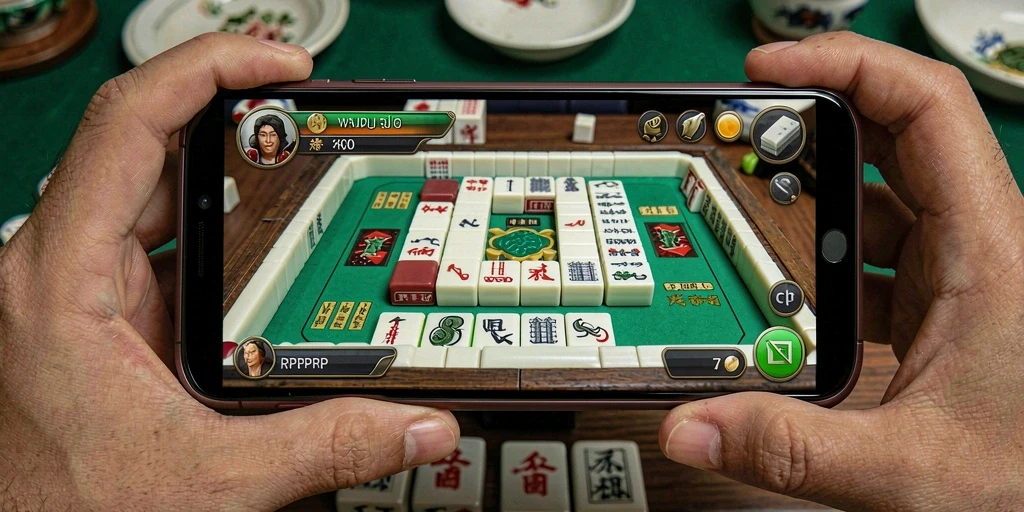 Screenshot gameplay RPRPRP menampilkan momen seru saat bermain Mahjong.