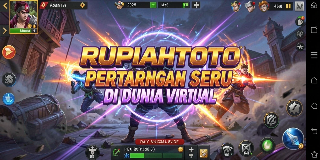 Tangkapan layar menampilkan pertarungan mendebarkan dalam RUPIAHTOTO.