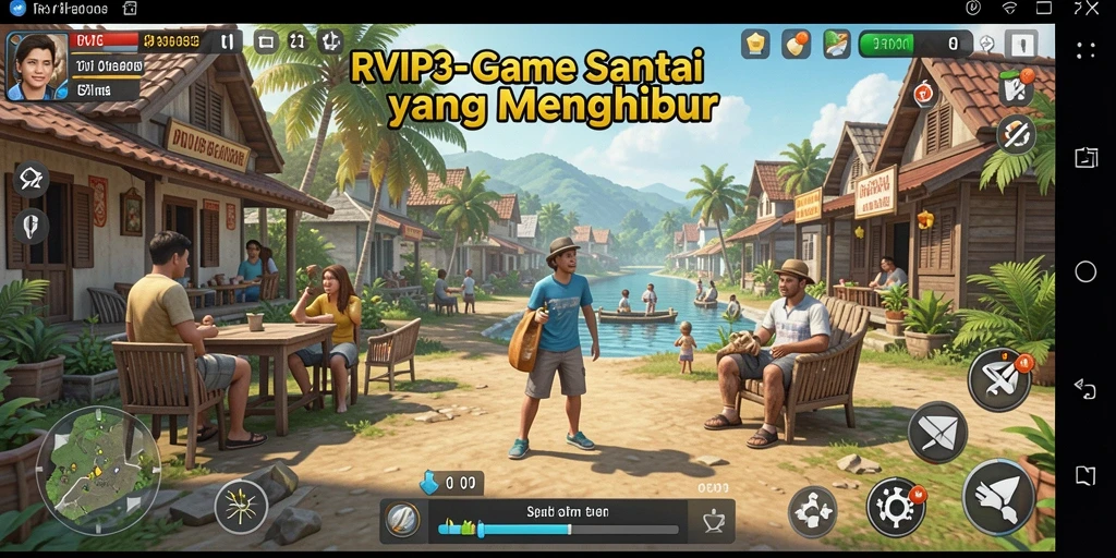 Tampilan gameplay RVIP3 yang mengasyikkan dengan grafis cerah.