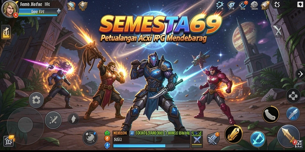 Tampilan gameplay SEMESTA69 dengan pertarungan yang seru dan intens.