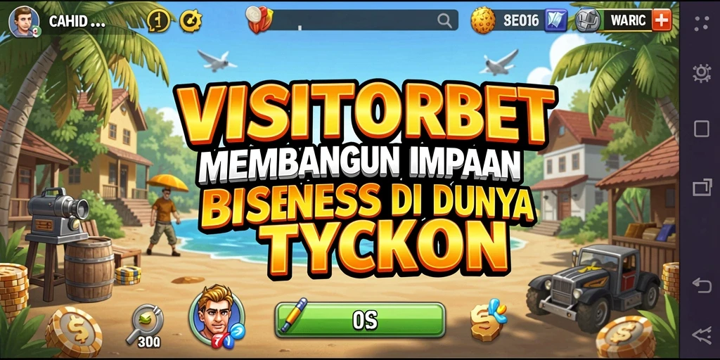 Tampilan gameplay <strong>VISITORBET</strong> dengan aksi manajemen bisnis yang seru.